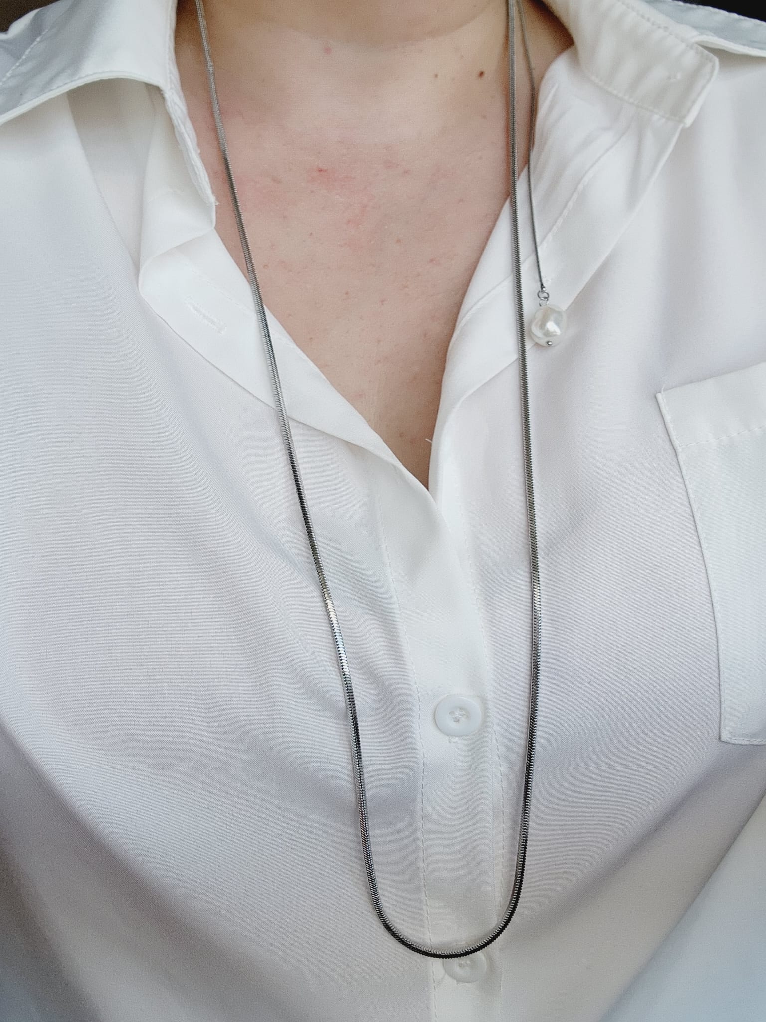 Adjustable Lariat necklace, Adjustable chain, Silver and Gold lariat, Adjustable Double tone mesh chain, two tone lariat, Edgy Double tone Necklace, Two Tone Waterproof Necklace, Two Tone Cuban Necklace, Two tone cuban chain, Lock Silver Chain, Lock Pendant and Necklace, Dior Dupe Necklace, Water Resistant Necklace