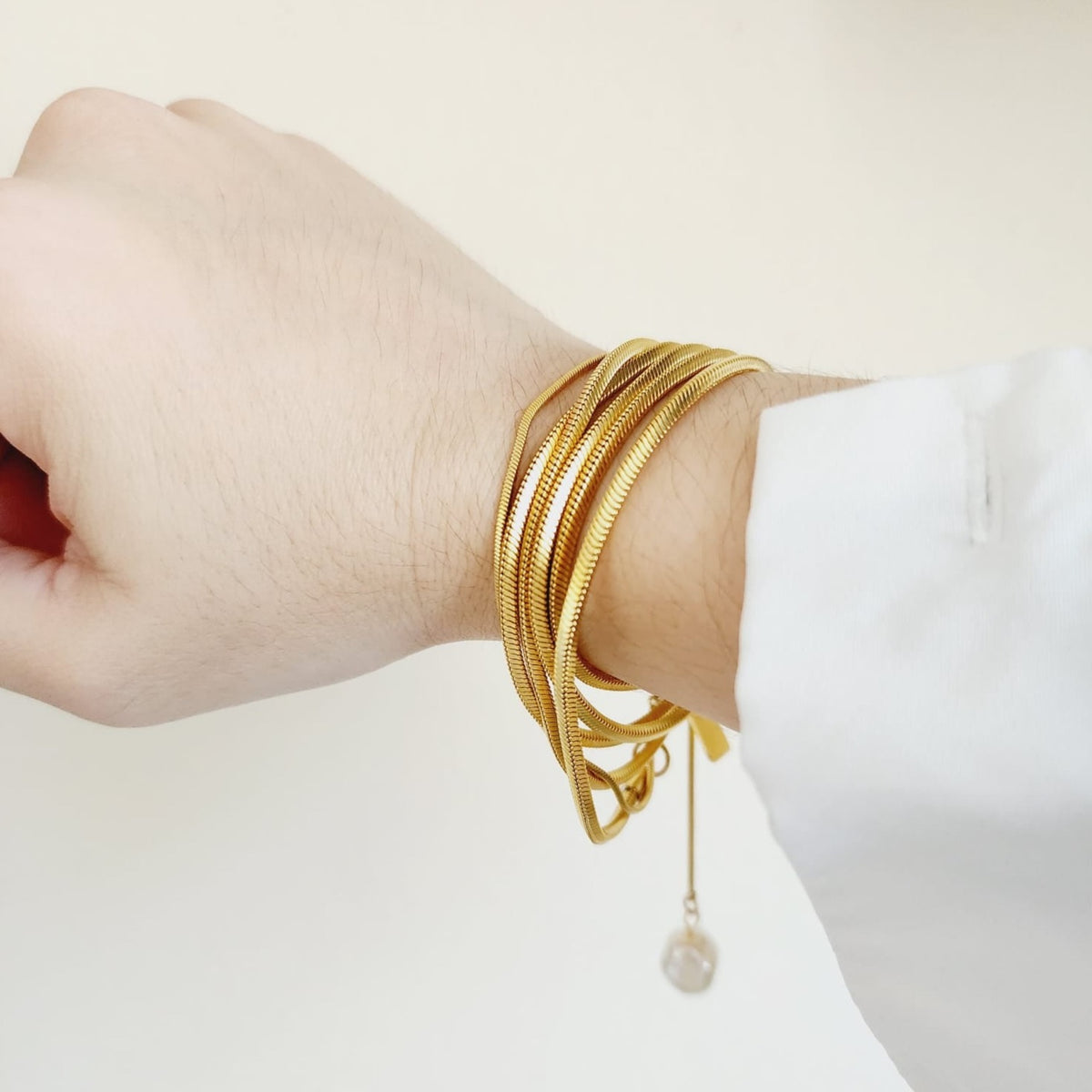 Adjustable Lariat necklace, Adjustable chain, Silver and Gold lariat, Adjustable Double tone mesh chain, two tone lariat, Edgy Double tone Necklace, Two Tone Waterproof Necklace, Two Tone Cuban Necklace, Two tone cuban chain, Lock Silver Chain, Lock Pendant and Necklace, Dior Dupe Necklace, Water Resistant Necklace