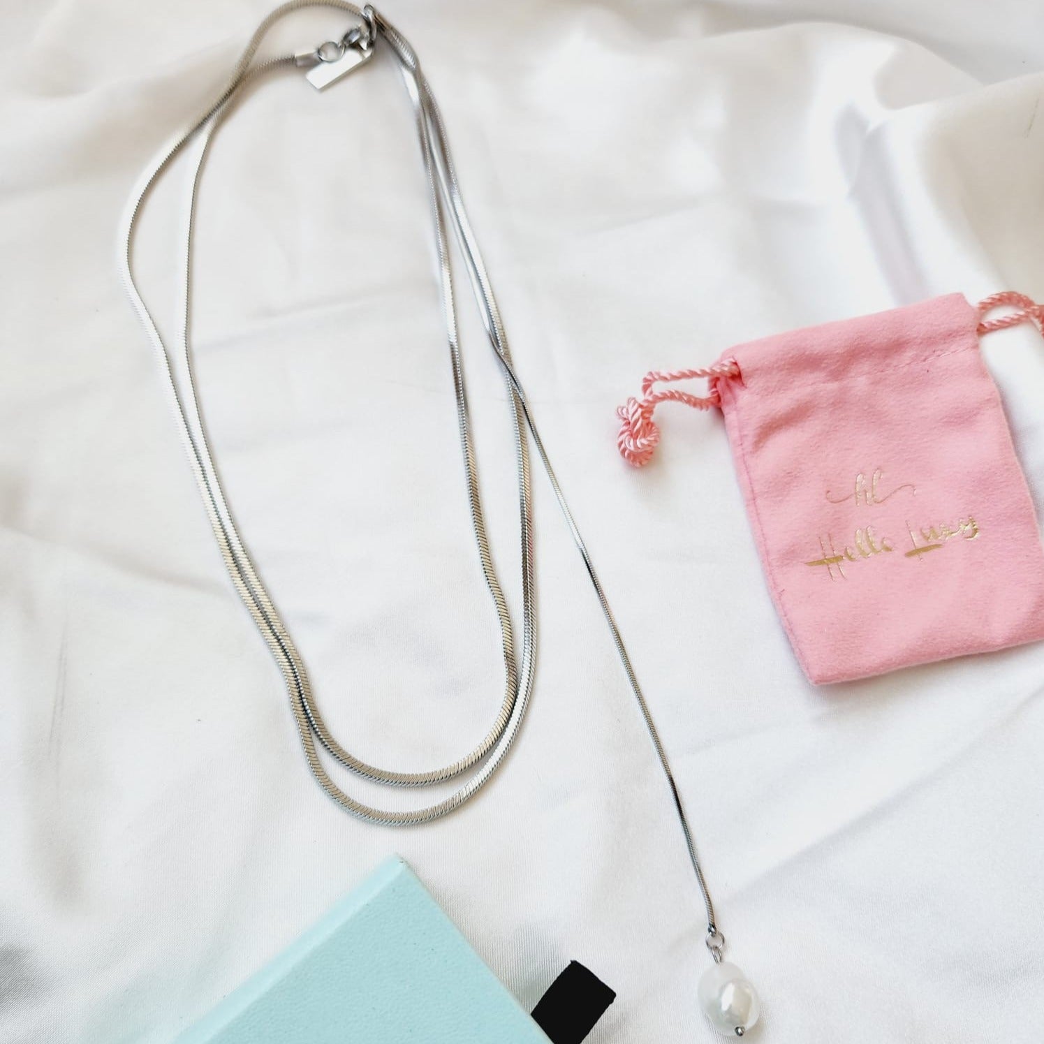 Adjustable Lariat necklace, Adjustable chain, Silver and Gold lariat, Adjustable Double tone mesh chain, two tone lariat, Edgy Double tone Necklace, Two Tone Waterproof Necklace, Two Tone Cuban Necklace, Two tone cuban chain, Lock Silver Chain, Lock Pendant and Necklace, Dior Dupe Necklace, Water Resistant Necklace