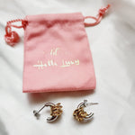 Mini Creative Wrapped C-shaped Earrings, two tone Hoops Earrings, two tone small delicate hoops, Water resistant gold hoops, tarnish free gold open hoops, Lightweight Chunky Open Hoops, 14k lightweight chunky hoops, 14k gold hoops, 14k Double tone hoops, 18k Gold Filled lightweight hoops, 18k Gold Filled hoops, classy gold hoops