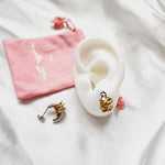 Mini Creative Wrapped C-shaped Earrings, two tone Hoops Earrings, two tone small delicate hoops, Water resistant gold hoops, tarnish free gold open hoops, Lightweight Chunky Open Hoops, 14k lightweight chunky hoops, 14k gold hoops, 14k Double tone hoops, 18k Gold Filled lightweight hoops, 18k Gold Filled hoops, classy gold hoops