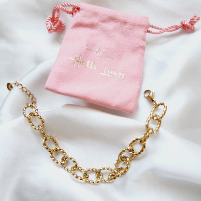316L Stainless Stee dainty Tassel Chain Bracelets , Gold Filled Bracelet, Vintage chunky bracelet