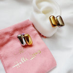 Mini Creative Wrapped C-shaped Earrings, two tone Hoops Earrings, two tone small delicate hoops, Water resistant gold hoops, tarnish free gold open hoops, Lightweight Chunky Open Hoops, 14k lightweight chunky hoops, 14k gold hoops, 14k Double tone hoops, 18k Gold Filled lightweight hoops, 18k Gold Filled hoops, classy gold hoops, bold gold hoops, chunky double tone hoops, chunky medium gold hoops, chunky medium double tone hoops,