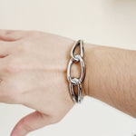 wide chunky bangle, Water Resistant bold bracelets, Water Resistant simple bracelets, sweat resistant jewelry, water resistant minimalist jewelry, minimalist bracelets, timeless gold bangle, waterproof bracelets, stainless steel bangles, 18k gold plated simple bangle, 18k gold plated classy bracelets,