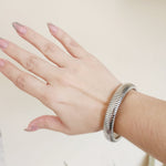 wide chunky bangle, Water Resistant bold bracelets, Water Resistant simple bracelets, sweat resistant jewelry, water resistant minimalist jewelry, minimalist bracelets, timeless gold bangle, waterproof bracelets, stainless steel bangles, 18k gold plated simple bangle, 18k gold plated classy bracelets,