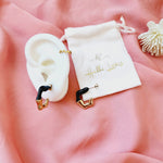 Black and gold vintage earrings,  Black circle shape Earrings, Black Earrings, , Black asymmetrical pearl earrings,  Black lava shape Earrings, Black Earrings, asymmetrical Black earrings,  Black lava shape Earrings, Gold and Black Earrings, Water Resistant Earrings, 18k Gold Plated, Vintage Earrings, everyday jewelry, Pearl studs, unique pearl earrings, vintage golden pearls earrings, 18K lava shape pearl bead stainless steel asymmetrical earrings