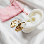 Lightweight hoops, Small Abstract hoops, abstract hoop earrings, hearts silver earrings, hearts silver medium earrings, Silver classy earrings, hearts earrings, self love earrings, silver chunky hearts earrings, two tones chunky earrings, hypoallergenic earrings, two tone everyday hoops, 18k gold plated earrings, Waterproof earrings, Silver and gold earrings, Durable earrings, Elegant earrings, Timeless design, aesthetic earrings, timeless earrings, Stylish jewelry, stylish earrings