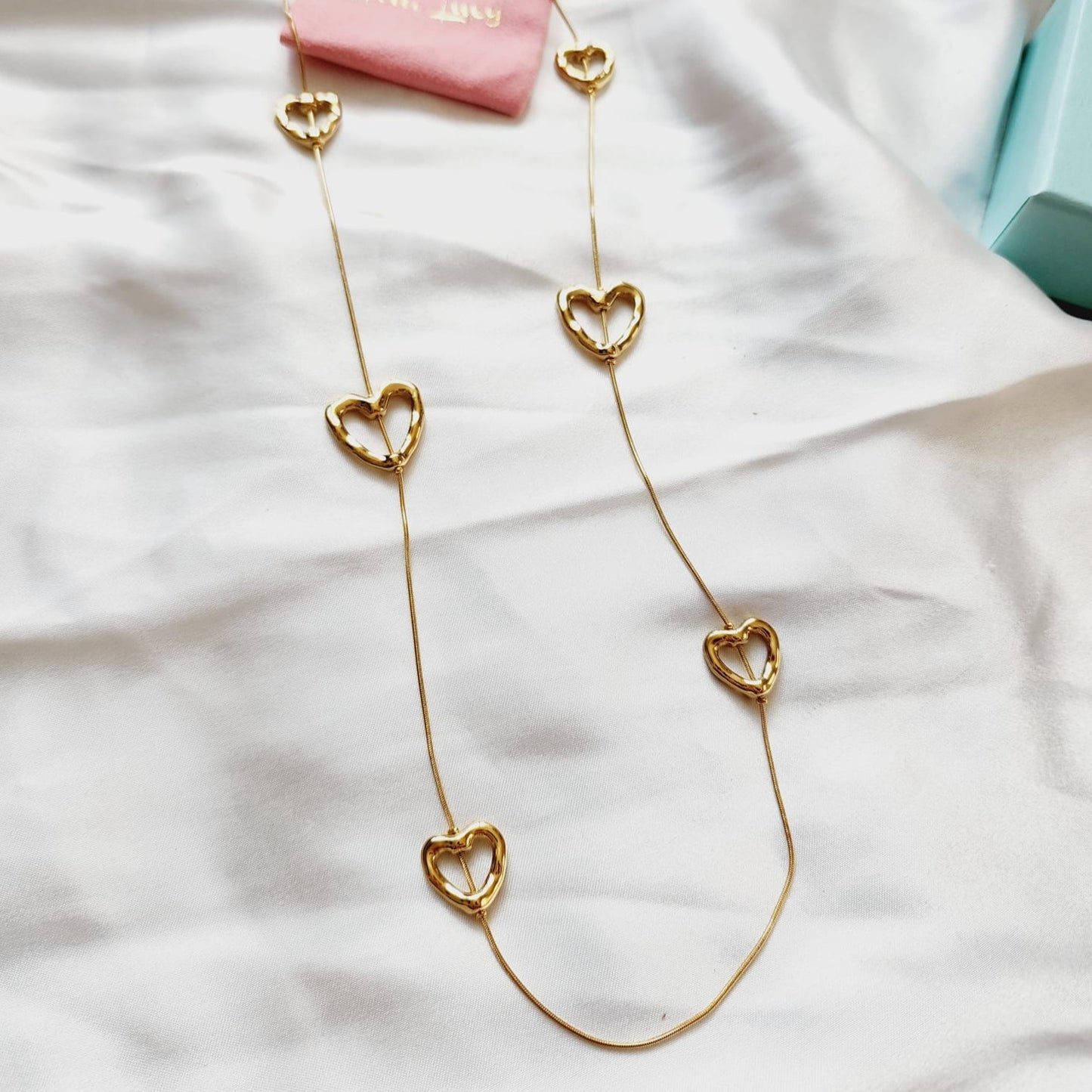 two tone heart necklace, vintage heart dainty Necklace, 18k Gold Plated Cuban Chain, Pearl Necklace Water Resistant Necklace Water Resistant Jewelry Water Resistant water resistance jewelry Vintage Style Vintage Set Vintage Outfit Vintage Necklaces Vintage Necklace Vintage Multilayered Necklaces