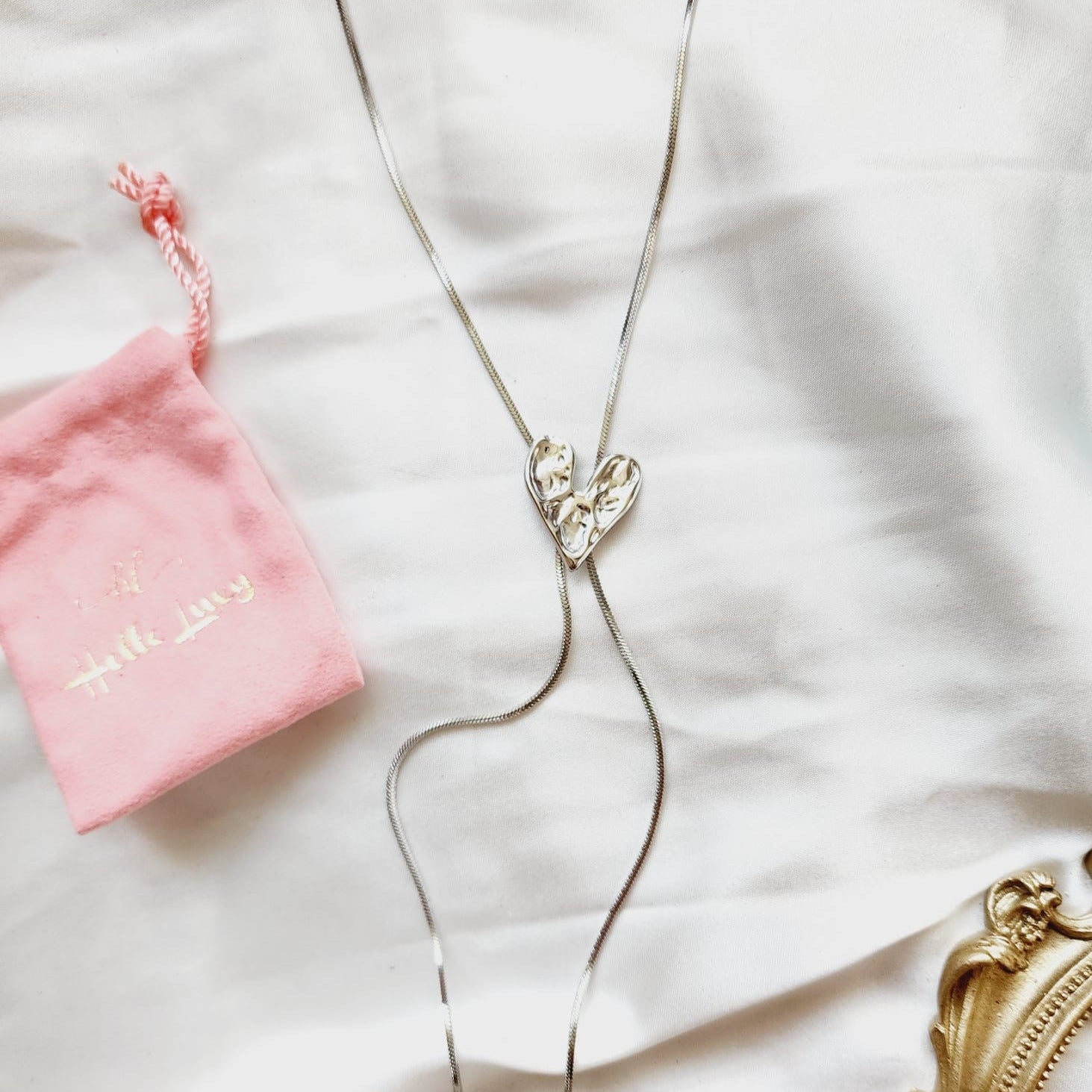 18K chunky Silver Heart stainless steel necklace, Silver bold heart Necklace, heart necklace, Silver drop necklace, minimalist silver necklace, chunky silver necklace, bottega dupe necklace, bottega veneta necklace, bottega veneta drop necklace, Gift for woman, best valentines gift ideas