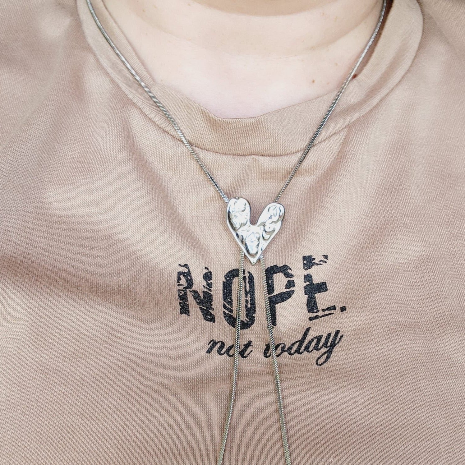 18K chunky Silver Heart stainless steel necklace, Silver bold heart Necklace, heart necklace, Silver drop necklace, minimalist silver necklace, chunky silver necklace, bottega dupe necklace, bottega veneta necklace, bottega veneta drop necklace, Gift for woman, best valentines gift ideas