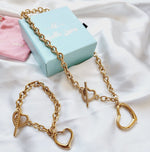 Heart Necklace, Silver Heart Necklaces and earrings, Silver heart Jewelry, Self love jewelry, self love necklace, bold heart earrings, bold heart necklace, Link Bold Necklace, Gold Filled Jewelry, Gold Filled Necklace, Fine Jewelry, silver link bold necklace, Luxury sparkle silver necklace, elegant link necklace, elegant silver link necklace, gift for women, jewelry necklace for women, diamond pendant necklace, christmas gift for women, uno de 50 dupes