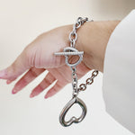 Heart Necklace, Silver Heart Necklaces and earrings, Silver heart Jewelry, Self love jewelry, self love necklace, bold heart earrings, bold heart necklace, Link Bold Necklace, Gold Filled Jewelry, Gold Filled Necklace, Fine Jewelry, silver link bold necklace, Luxury sparkle silver necklace, elegant link necklace, elegant silver link necklace, gift for women, jewelry necklace for women, diamond pendant necklace, christmas gift for women, uno de 50 dupes