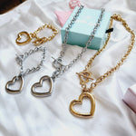 Heart Necklace, Silver Heart Necklaces and earrings, Silver heart Jewelry, Self love jewelry, self love necklace, bold heart earrings, bold heart necklace, Link Bold Necklace, Gold Filled Jewelry, Gold Filled Necklace, Fine Jewelry, silver link bold necklace, Luxury sparkle silver necklace, elegant link necklace, elegant silver link necklace, gift for women, jewelry necklace for women, diamond pendant necklace, christmas gift for women, uno de 50 dupes