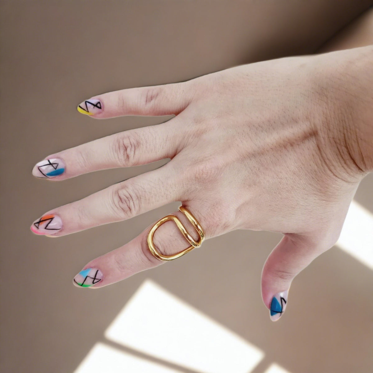 Geometric Bold ring, Water Resistant classy rings, Water Resistant simple rings, sweat resistant jewelry, water resistant minimalist jewelry, minimalist rings, promise gold rings, waterproof rings, stainless steel rings, 18k gold plated simple rings, 18k gold plated classy rings, 18k gold filled rings, 18k gold filled classy rings, gold vintage rings, tarnish free rings, stackable rings, gold stackable rings, tarnish free jewelry, dainty abstract rings, dainty chunky rings, Unique Stylish Ring