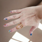 Geometric Bold ring, Water Resistant classy rings, Water Resistant simple rings, sweat resistant jewelry, water resistant minimalist jewelry, minimalist rings, promise gold rings, waterproof rings, stainless steel rings, 18k gold plated simple rings, 18k gold plated classy rings, 18k gold filled rings, 18k gold filled classy rings, gold vintage rings, tarnish free rings, stackable rings, gold stackable rings, tarnish free jewelry, dainty abstract rings, dainty chunky rings, Unique Stylish Ring