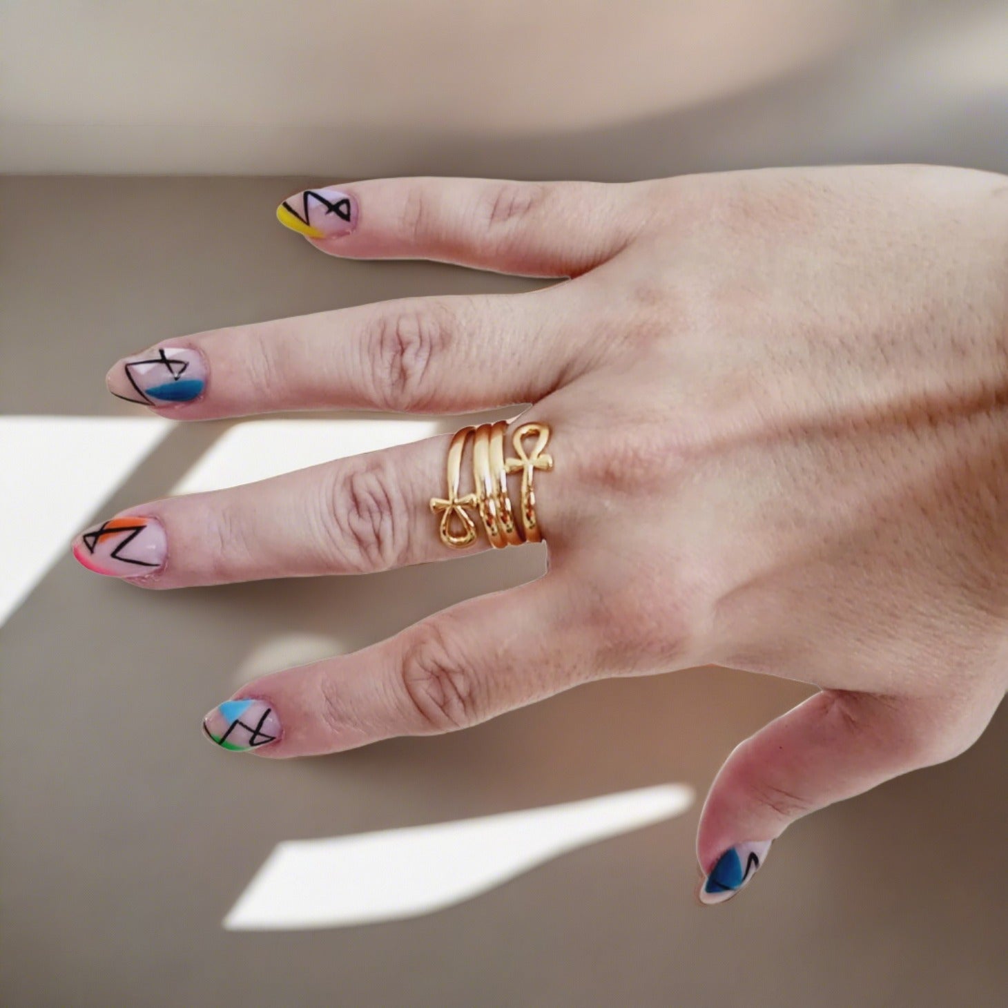 Bold Intertwined cross Ring, gold cross Ring, Chunky cross ring, vintage religious bold ring, Adjustable Gold ring polish cross ring, Delicate and simple ring, chunky star ring, green gold ring, waterproof ring, hypoallergenic ring, untarnish ring, anti tarnish ring, anillo de estrellas, Water Resistant Jewelry  Water Resistant sweat resistant jewelry water resistance jewelry