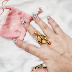 Bold Ball glossy Ring, Dots Statement ring, ball bold ring, dots bold ring, chunky three tone ring, bulky three tone ring, bold ring, promise ring, bold double tone ring, valentine gift, jewelry gift for valentines, love ring, love jewelry, gift for wife, gift for friend, friendship gifts, self love ring, amor propio anillo, anillo de corazon, waterproof ring, waterproof jewelry, timeless jewelry, timeless ring, gift for girlfriend, soulmate ring, elegant ring, classy ring, dainty ring, everyday ring, must 