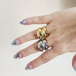 Bold Double Bubble glossy Ring, Chunky ring, Double tone bold ring, bold ring, bold double tone ring, valentine gift, jewelry gift for valentines, love ring, love jewelry, gift for wife, gift for friend, friendship gifts, self love ring, amor propio anillo, anillo de corazon, waterproof ring, waterproof jewelry, timeless jewelry, timeless ring, gift for girlfriend, soulmate ring, elegant ring, classy ring, dainty ring, everyday ring, must have ring, must have jewelry