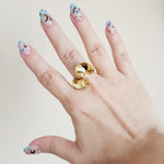 Geometric Bold Ring, Tissue Flower ring, Fan ring, Wavy bold ring, Silver and Gold ring, geometric gold ring, Adjustable bold ring, Adjustable Gold ring Delicate and simple ring, chunky star ring, green gold ring, waterproof ring, hypoallergenic ring, untarnish ring, anti tarnish ring, anillo de estrellas, Water Resistant Jewelry
