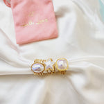 Holographic Oval ring, Luxury Oval cut amethyst stainless steel wide rings, Mother Pearl ring, Adjustable mother shell ring, Shell gold ring, Adjustable waterproof ring, Water Resistant Jewelry, Fashion Love Stainless Steel Geometric Love Pearl Open Ring, Luxury Oval cut amethyst stainless steel wide rings