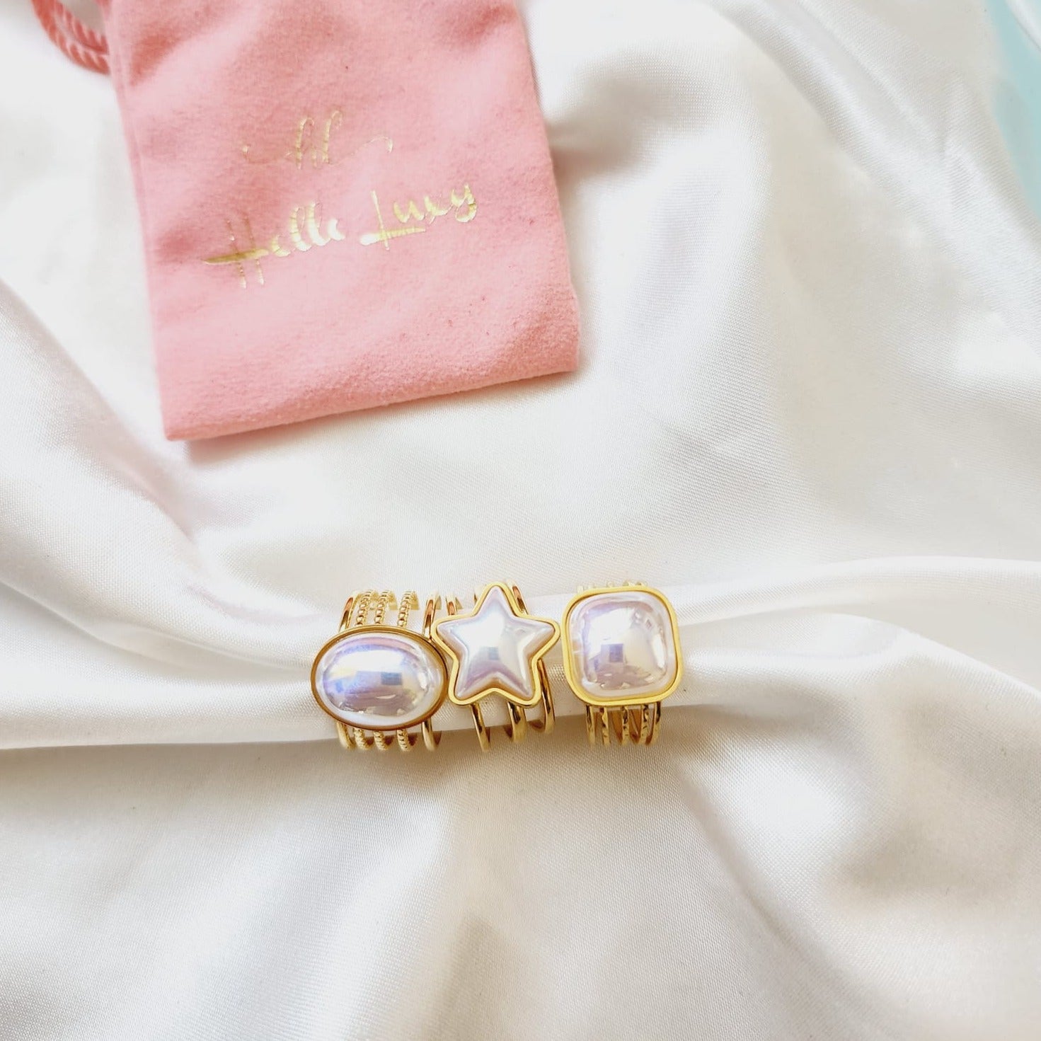 Holographic Oval ring, Luxury Oval cut amethyst stainless steel wide rings, Mother Pearl ring, Adjustable mother shell ring, Shell gold ring, Adjustable waterproof ring, Water Resistant Jewelry, Fashion Love Stainless Steel Geometric Love Pearl Open Ring, Luxury Oval cut amethyst stainless steel wide rings