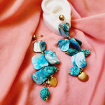 Blue nacar Earrings, Bold blue Earrings, hypoallergenic earrings, Star studs, 18k gold plated earrings, Waterproof earrings, Silver and gold, Durable earrings, Elegant earrings, Timeless design, aesthetic earrings, timeless earrings, Fashion accessories, Stylish jewelry, stylish earrings, Versatile jewelry,  Special occasion jewelry, Everyday earrings, Premium quality studs, Affordable luxury Hypoallergenic earrings waterproof earrings, water resistant earrings, silver studs, gold studs