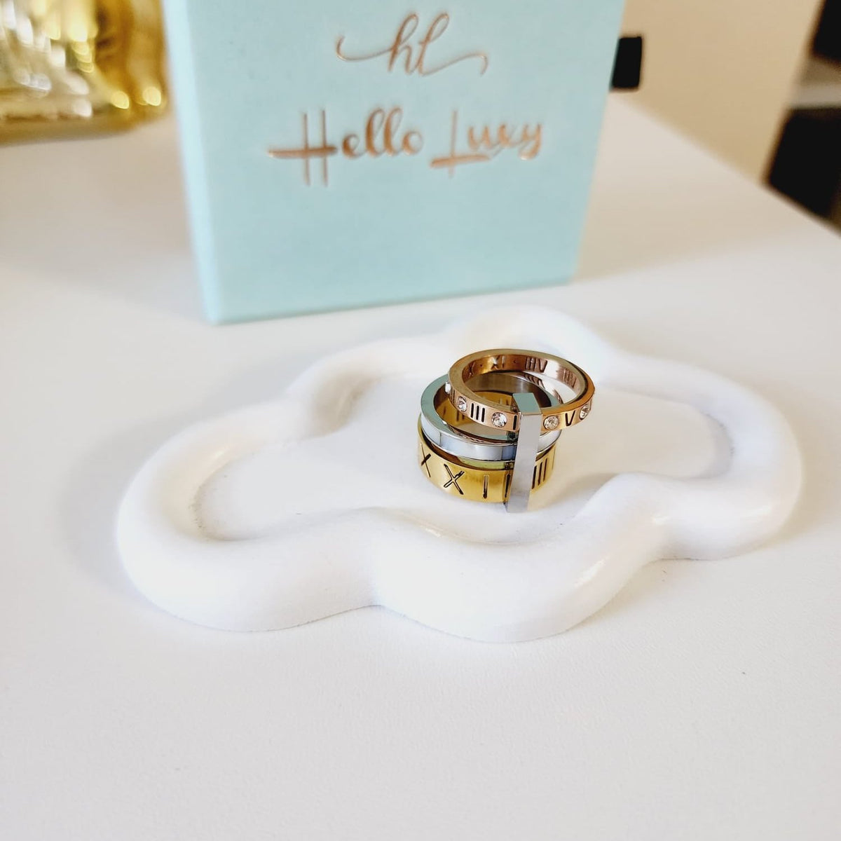 Triple Tone glossy Ring, three tone ring, Double tone bold ring, roman numbers ring, rose gold bold ring, three tone mother pearl ring, chunky three tone ring, bulky three tone ring, bold ring, promise ring, bold double tone ring, valentine gift, jewelry gift for valentines, love ring, love jewelry, gift for wife, gift for friend, friendship gifts, self love ring,