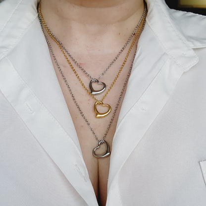 Heart Necklace, Silver Heart Necklaces and earrings, Silver heart Jewelry, Self love jewelry, self love necklace, bold heart earrings, bold heart necklace, Link Bold Necklace, Gold Filled Jewelry, Gold Filled Necklace, Fine Jewelry, silver link bold necklace, Luxury sparkle silver necklace, elegant link necklace, elegant silver link necklace, gift for women, jewelry necklace for women, diamond pendant necklace, christmas gift for women, uno de 50 dupes
