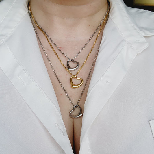 Heart Necklace, Silver Heart Necklaces and earrings, Silver heart Jewelry, Self love jewelry, self love necklace, bold heart earrings, bold heart necklace, Link Bold Necklace, Gold Filled Jewelry, Gold Filled Necklace, Fine Jewelry, silver link bold necklace, Luxury sparkle silver necklace, elegant link necklace, elegant silver link necklace, gift for women, jewelry necklace for women, diamond pendant necklace, christmas gift for women, uno de 50 dupes