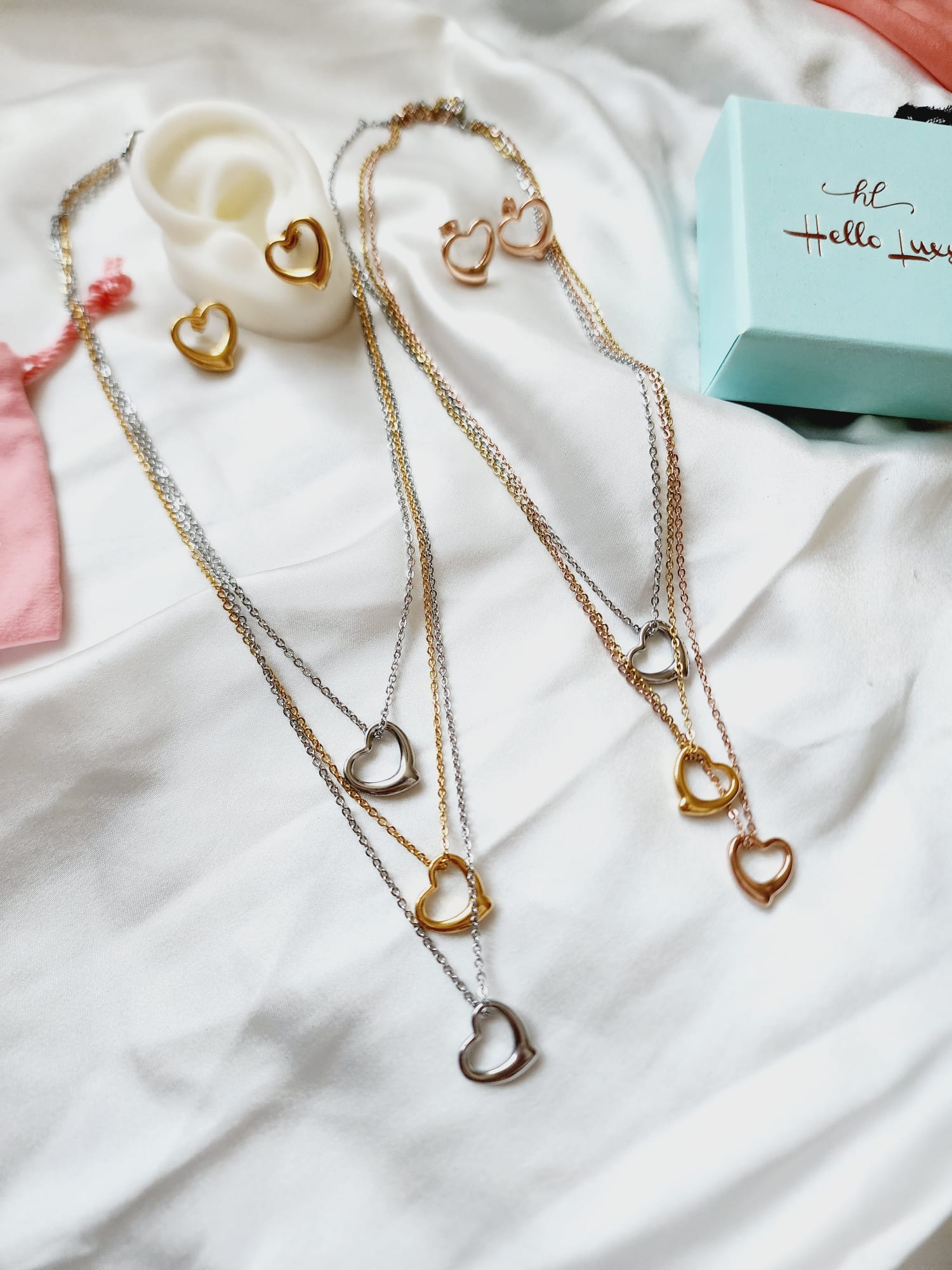 Heart Necklace, Silver Heart Necklaces and earrings, Silver heart Jewelry, Self love jewelry, self love necklace, bold heart earrings, bold heart necklace, Link Bold Necklace, Gold Filled Jewelry, Gold Filled Necklace, Fine Jewelry, silver link bold necklace, Luxury sparkle silver necklace, elegant link necklace, elegant silver link necklace, gift for women, jewelry necklace for women, diamond pendant necklace, christmas gift for women, uno de 50 dupes