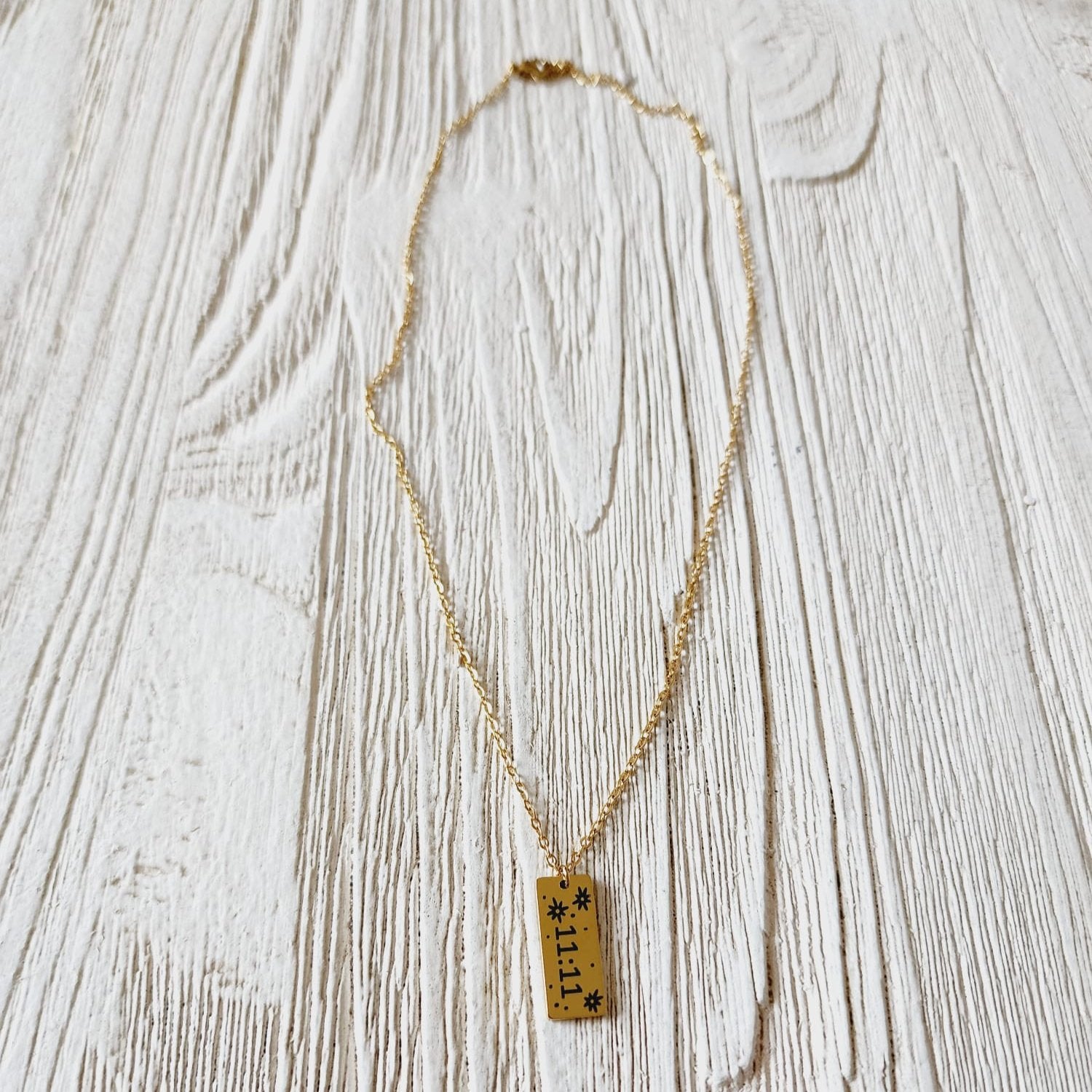 Make a wish necklace, Spiritual Jewelry, Water Resistant Necklace, Abundance Necklaces, Angel Numbers Necklace, Lucky number Necklace, Manifestation Jewelry, Angel Number Necklace 111 222 333 444 555 666 777 888 999 Gold Old English Numerology Necklace, gold numeroly horizontal bar necklace, 111 necklace, 