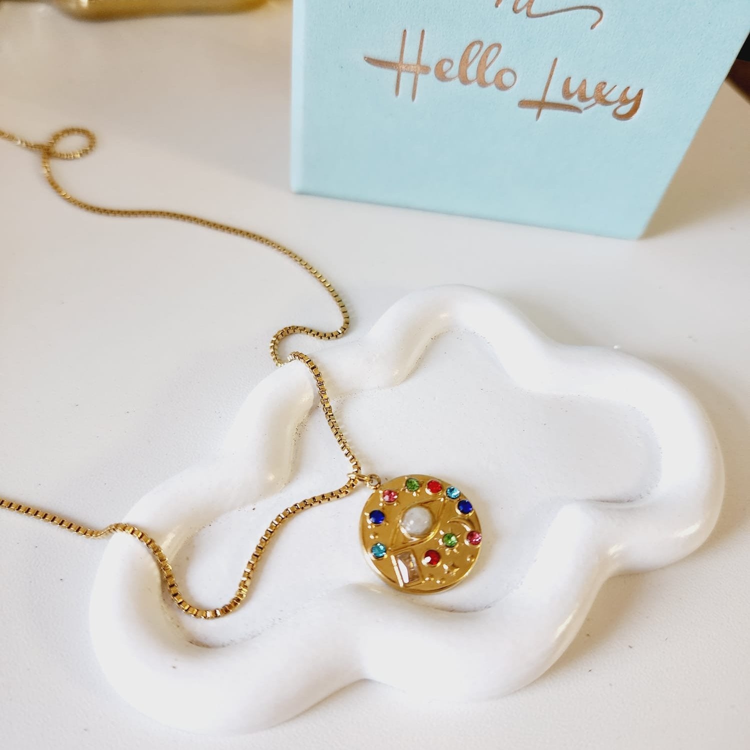 Multi Color Crystal Evil Eye Necklace, Protection Necklace, Ojo Turco Necklace, evil eye charm, evil eye pendant, protection necklace, evil eye necklace gold, evil eye necklace for women

Water Resistant Necklace

Water Resistant Jewelry

Water Resistant

water resistance jewelry