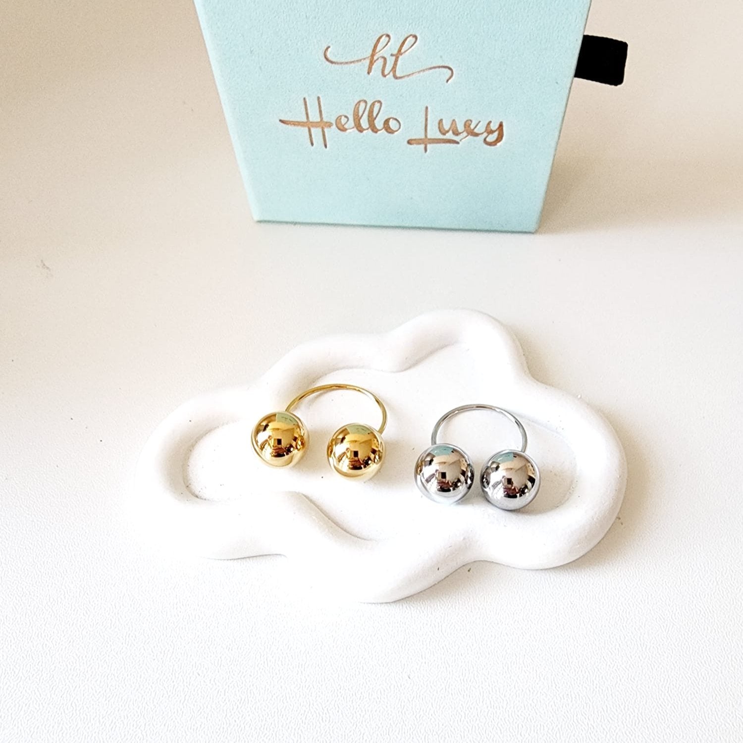 Silver and gold spiral ring, chunky dot Ring, golden dots ring, gold bold ring, silver bold ring, bulky silver and gold ring, Secrets Santa gift for her, valentine gift, jewelry gift for valentines, love ring, love jewelry, gift for wife, gift for friend, friendship gifts,