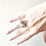 Silver and gold spiral ring, chunky dot Ring, golden dots ring, gold bold ring, silver bold ring, bulky silver and gold ring, Secrets Santa gift for her, valentine gift, jewelry gift for valentines, love ring, love jewelry, gift for wife, gift for friend, friendship gifts,