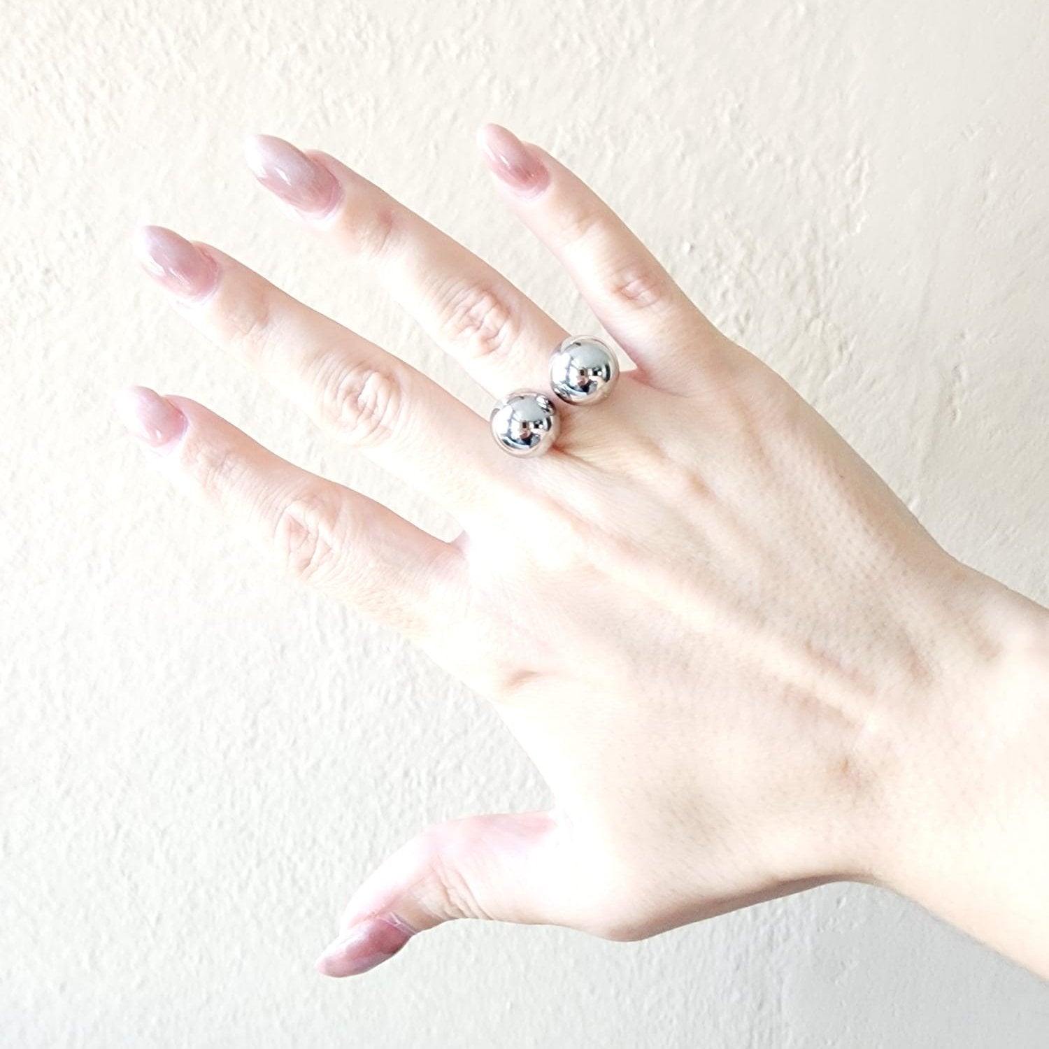 Silver and gold spiral ring, chunky dot Ring, golden dots ring, gold bold ring, silver bold ring, bulky silver and gold ring, Secrets Santa gift for her, valentine gift, jewelry gift for valentines, love ring, love jewelry, gift for wife, gift for friend, friendship gifts,