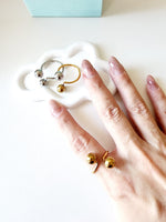 Silver and gold spiral ring, chunky dot Ring, golden dots ring, gold bold ring, silver bold ring, bulky silver and gold ring, Secrets Santa gift for her, valentine gift, jewelry gift for valentines, love ring, love jewelry, gift for wife, gift for friend, friendship gifts, self love ring, amor propio anillo, anillo de corazon, waterproof ring, waterproof jewelry, timeless jewelry