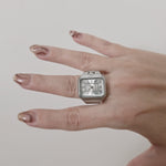 silver Watch ring, ring watch silver, Bold gift for woman, Bold gift for woman Chunky ring, Double tone bold ring, bold ring, bold double tone ring, valentine gift, jewelry gift for valentines, love ring, love jewelry, gift for wife, gift for friend, friendship gifts, self love ring, amor propio anillo, anillo de corazon, waterproof ring, waterproof jewelry, timeless jewelry, timeless ring, gift for girlfriend, soulmate ring, elegant ring, classy ring, dainty ring, everyday ring, must have ring, must have j