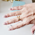 Hug adjustable Ring, geometric gold ring, Dainty X ring, Adjustable bold ring, Adjustable Gold ring Delicate and simple ring, chunky star ring, green gold ring, waterproof ring, hypoallergenic ring, untarnish ring, anti tarnish ring, anillo de estrellas, Water Resistant Jewelry