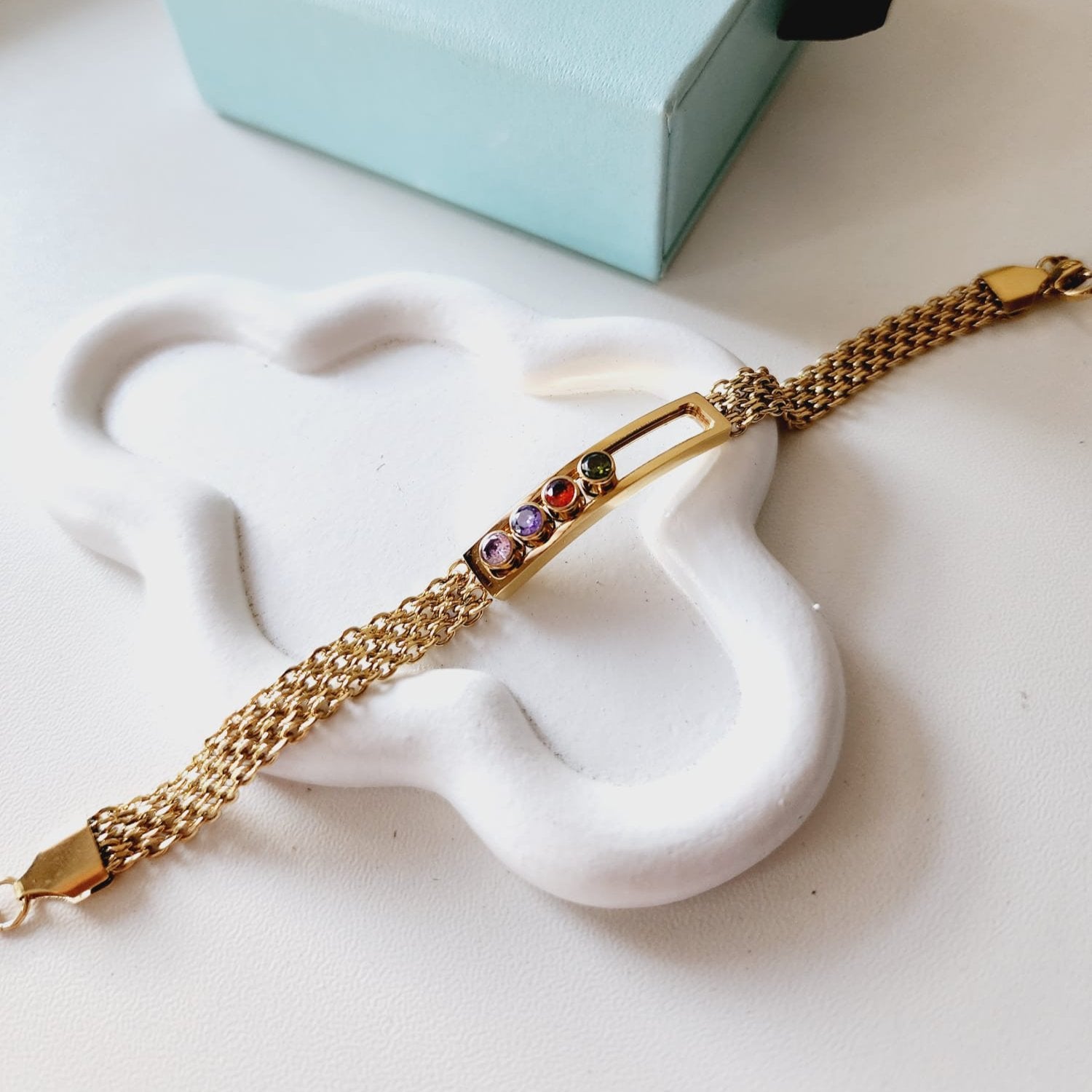 Multicolor Crystals cuban bracelet Gold Filled Jewelry, Gold Filled Bracelet, Vintage, Multicolor Vintage Bracelet, Women Stackable bracelets, multi gemstone bracelet, Multicolor bracelet for women, gold bangle set, rainbow tennis bracelet, Vintage Look
Water resistance Bracelet
Vintage Jewelry
Cuban Bracelet
Vintage Bracelet