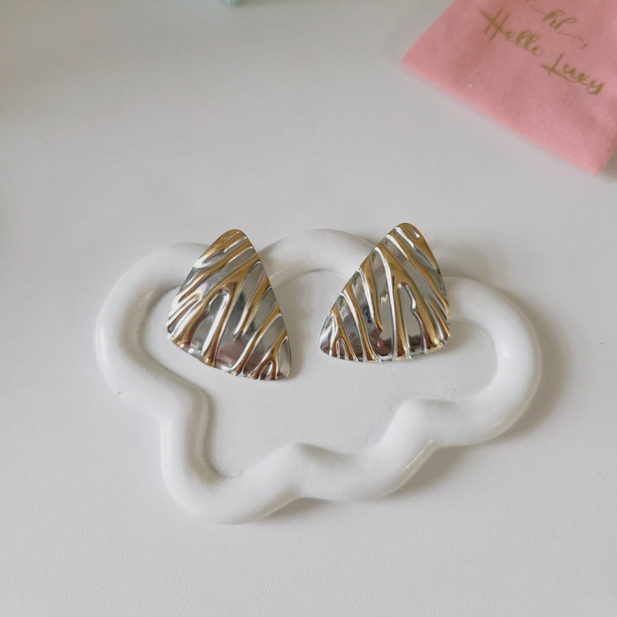 Swirl Bold two tone earrings, Swirl design earrings, bold abstract two tone Earrings, Simple Ear hole free, Ear bone clip, gold ear bone clip, gold ear hole earrings, Water resistant gold hoops, tarnish free gold open hoops, Lightweight Chunky Open Hoops, 14k lightweight chunky hoops, 14k gold hoops, 14k Double tone hoops, 18k Gold Filled lightweight hoops, 18k Gold Filled hoops, classy gold hoops, bold gold hoops, chunky double tone hoops, chunky medium gold hoops, chunky medium double tone hoops