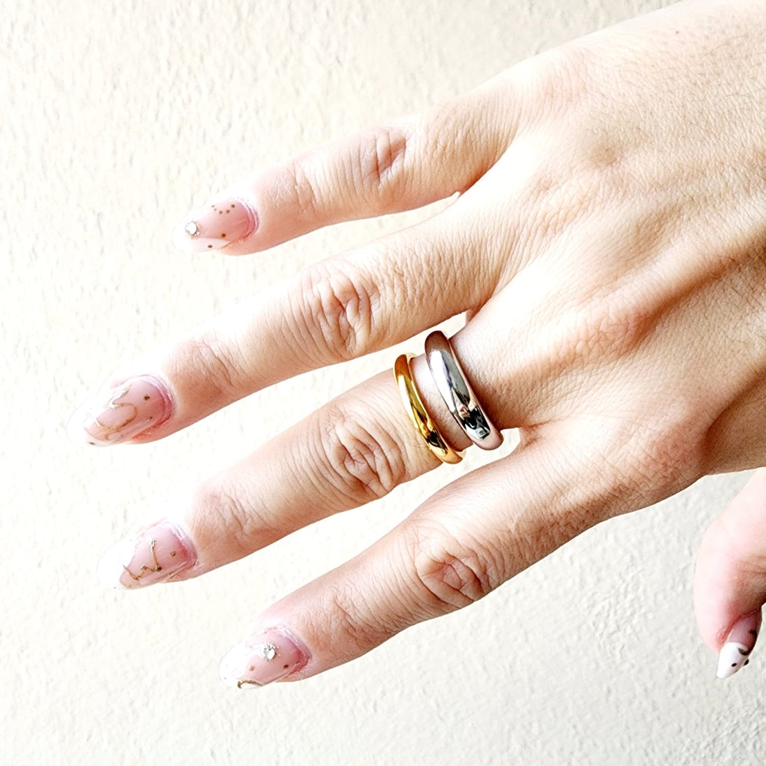 Two tone hoops, two tone earrings, two tone everyday earrings, gold and silver hoops, gold and silver earrings, Water resistant gold hoops, tarnish free gold open hoops, Lightweight Chunky Open Hoops, 14k lightweight chunky hoops, 14k gold hoops, 14k Double tone hoops, 18k Gold Filled lightweight hoops, 18k Gold Filled hoops, classy gold hoops, bold gold hoops, chunky double tone hoops, chunky medium gold hoops, chunky medium double tone hoops, 