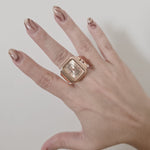 rose gold Watch ring, ring watch rose gold, Bold gift for woman Chunky ring, Double tone bold ring, bold ring, bold double tone ring, valentine gift, jewelry gift for valentines, love ring, love jewelry, gift for wife, gift for friend, friendship gifts, self love ring, amor propio anillo, anillo de corazon, waterproof ring, waterproof jewelry, timeless jewelry, timeless ring, gift for girlfriend, soulmate ring, elegant ring, classy ring, dainty ring, everyday ring, must have ring, must have jewelry