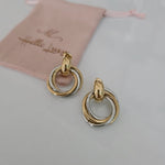 Vintage Bold two tone earrings, circular design earrings, bold abstract two tone Earrings, Simple Ear hole free, Ear bone clip, gold ear bone clip, gold ear hole earrings, Water resistant gold hoops, tarnish free gold open hoops, Lightweight Chunky Open Hoops, 14k lightweight chunky hoops, 14k gold hoops, 14k Double tone hoops, 18k Gold Filled lightweight hoops, 18k Gold Filled hoops, classy gold hoops, bold gold hoops, chunky double tone hoops, chunky medium gold hoops, chunky medium double tone hoops, 
