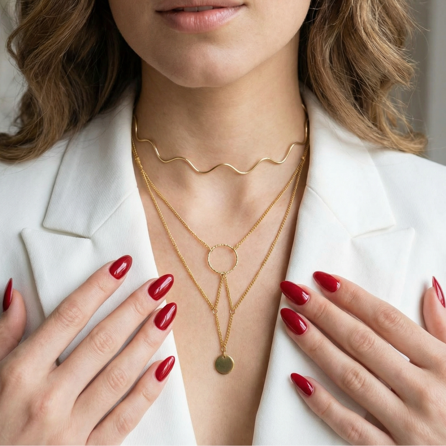 18K chunky drop stainless steel necklace, minimalist gold Necklace, drop necklace, gold drop necklace, bottega dupe necklace, bottega veneta necklace, bottega veneta drop necklace, Gift for woman, best valentines gift ideas, everyday necklace, stackable necklace, waterproof minimalist necklace, tear drop gold necklace