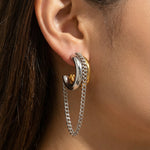 Vintage Bold two tone earrings, circular design earrings, bold abstract two tone Earrings, Simple Ear hole free, Ear bone clip, gold ear bone clip, gold ear hole earrings, Water resistant gold hoops, tarnish free gold open hoops, Lightweight Chunky Open Hoops, 14k lightweight chunky hoops, 14k gold hoops, 14k Double tone hoops, 18k Gold Filled lightweight hoops, 18k Gold Filled hoops, classy gold hoops, bold gold hoops, chunky double tone hoops, chunky medium gold hoops, chunky medium double tone hoops, 