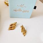 Bold golden studs, bold three tone earrings, bold silver earring, chunky golden studs, geometric jewelry, spiral earrings, spiral silver earrings, hearts silver medium earrings, Silver classy earrings, hearts earrings, self love earrings, silver chunky hearts earrings, two tones chunky earrings, hypoallergenic earrings, two tone everyday hoops, 18k gold plated earrings, Waterproof earrings, Silver and gold earrings, Durable earrings, Elegant earrings, Timeless design, aesthetic earrings, timeless earrings, 