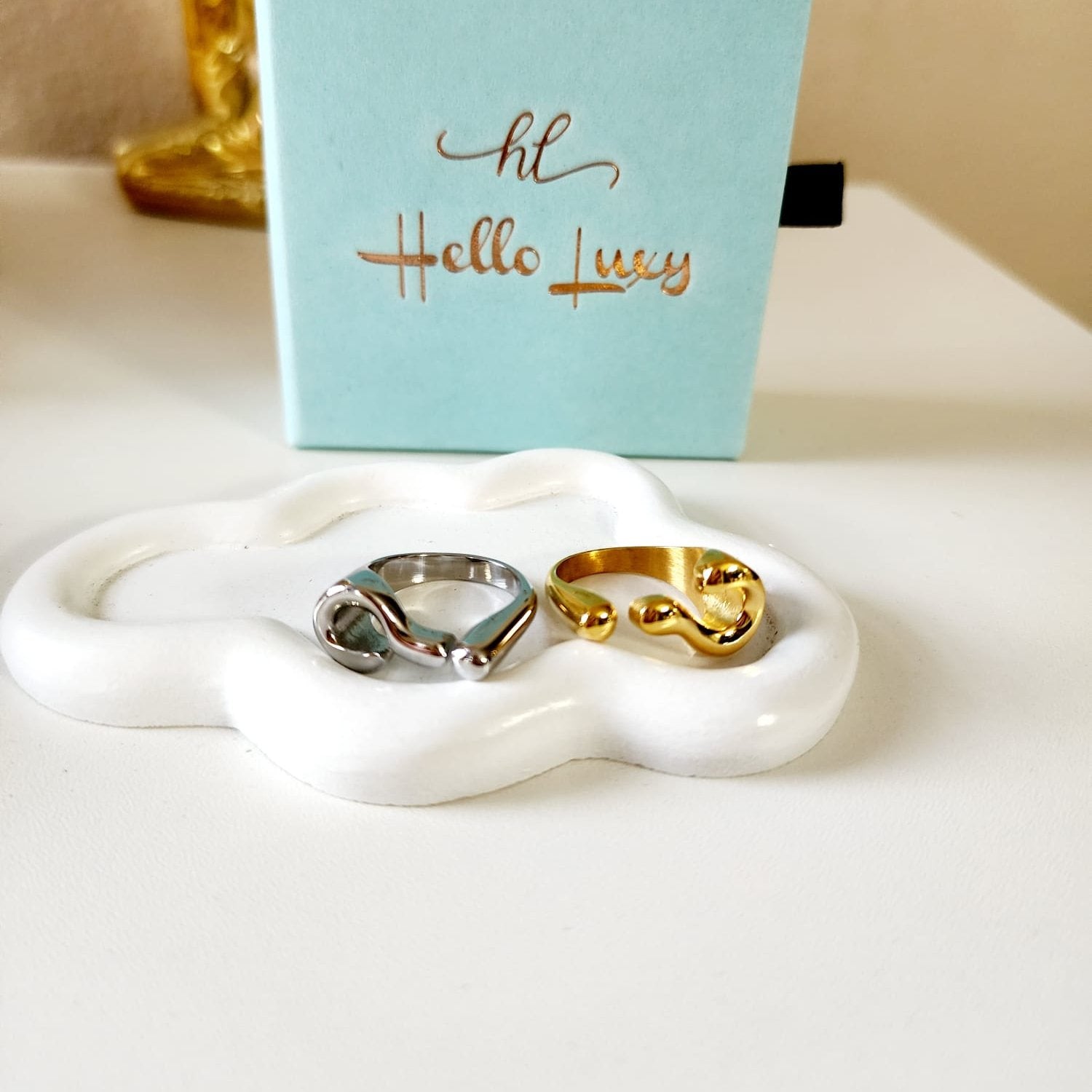 Question marks Rings Bundle, Questions rings, guess what adjustable two tone rings, bold question mark rings, chunky rings, fashion lover gift, adjustable wave rings, Silver question mark ring, gold unique ring, Water Resistant Jewelry, geometric rings, gift guide jewelry, gift ideas for her, christmas gift for her