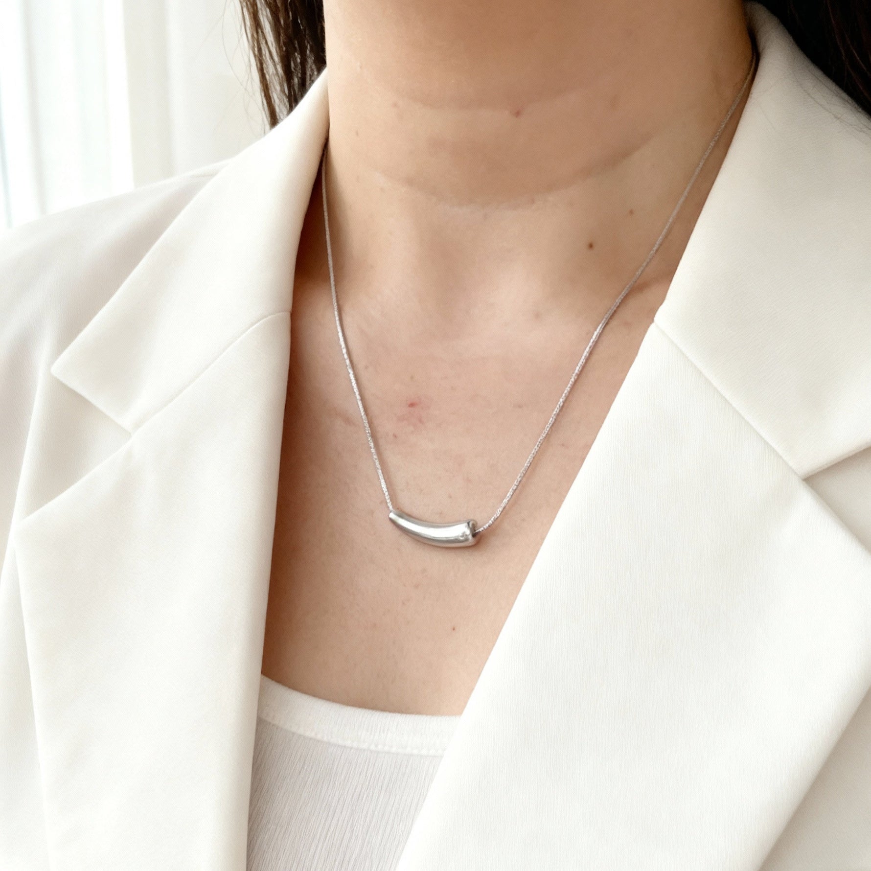 18K chunky drop stainless steel necklace, minimalist gold Necklace, drop necklace, gold drop necklace, bottega dupe necklace, bottega veneta necklace, bottega veneta drop necklace, Gift for woman, best valentines gift ideas, everyday necklace, stackable necklace, waterproof minimalist necklace, tear drop gold necklace