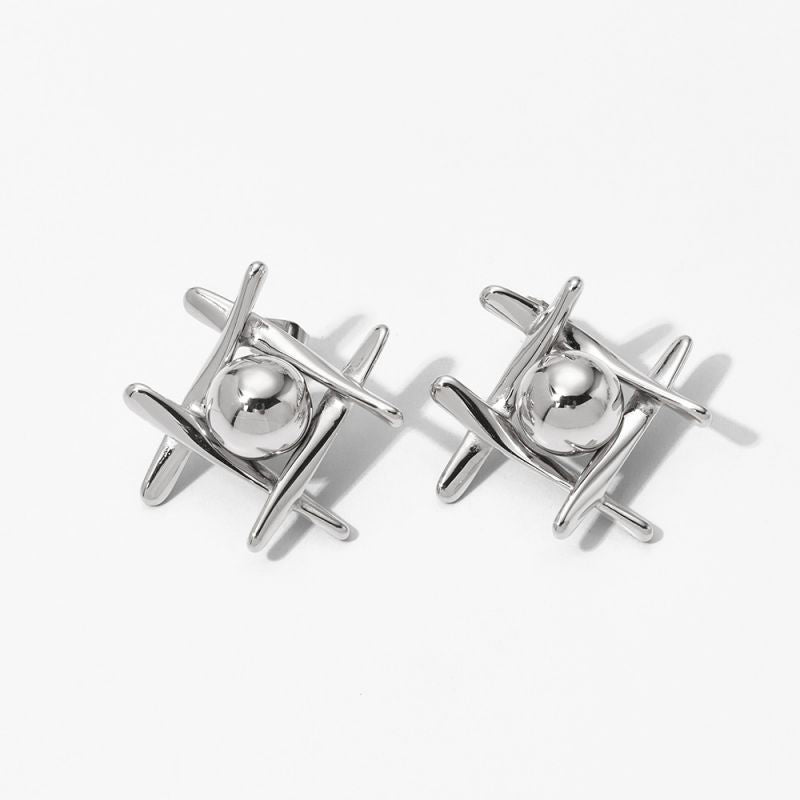 Tic Tac Toe Studs Earrings