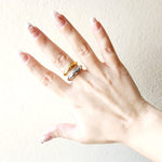 Two tone hoops, two tone earrings, two tone everyday earrings, gold and silver hoops, gold and silver earrings, Water resistant gold hoops, tarnish free gold open hoops, Lightweight Chunky Open Hoops, 14k lightweight chunky hoops, 14k gold hoops, 14k Double tone hoops, 18k Gold Filled lightweight hoops, 18k Gold Filled hoops, classy gold hoops, bold gold hoops, chunky double tone hoops, chunky medium gold hoops, chunky medium double tone hoops, 